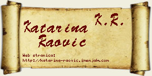 Katarina Raović vizit kartica